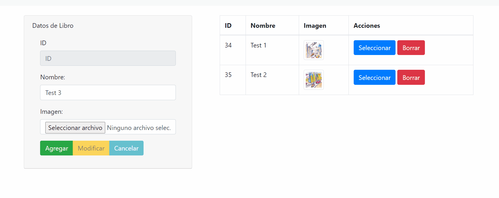 CRUD sample